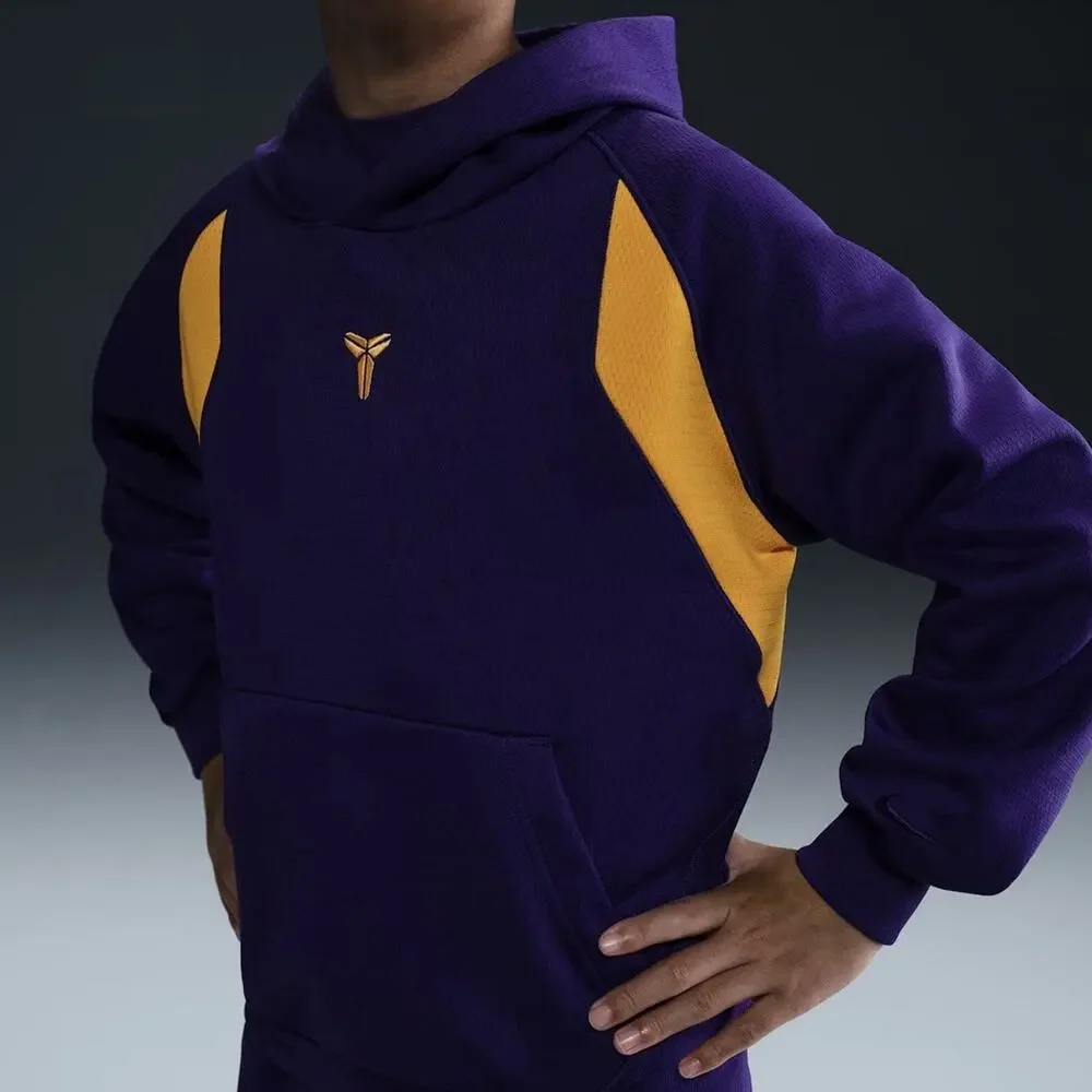 Nike Kobe Hoodie Sz XL Big Kids Court Purple Gold Therma Fit Pullover $52